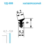 Уплотнитель 608 полупрозрачный