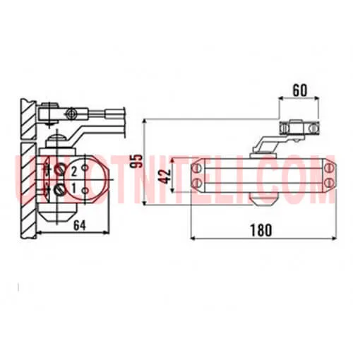 Доводчик ECO Schulte TS 10D с тягой — изображение 4