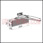 Доводчик ECO Schulte TS 11F с тягой