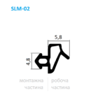 Уплотнитель для окон Salamander SLM-02 (EPDM, черный) – для узких притворов