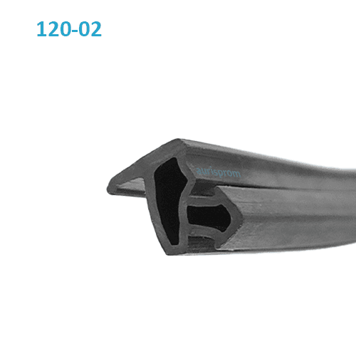 Ущільнювач для металопластикових вікон Aluplast 120-02 сірого та чорного кольору