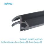 Оригинальный уплотнитель притвора Rehau EPDM (черный) для окон и дверей