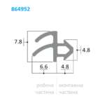 Оригинальный уплотнитель притвора Rehau EPDM (черный) для окон и дверей