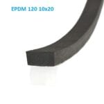 Самоклеючий ущільнювач EPDM 120 (10х20 мм), чорна мікропориста каучукова стрічка Alenor (рулон 5 м)