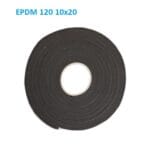 Самоклеючий ущільнювач EPDM 120 (10х20 мм), чорна мікропориста каучукова стрічка Alenor (рулон 5 м)