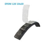 Самоклеючий ущільнювач EPDM 120 (10х20 мм), чорна мікропориста каучукова стрічка Alenor (рулон 5 м)