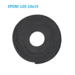Самоклеящийся уплотнитель EPDM 120 (10х15 мм), черный микропористый каучук в рулонах по 5 м