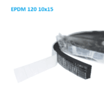 Самоклеючий ущільнювач EPDM 120 (10х15 мм), чорний мікропористий каучук в рулонах по 5 м