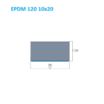 Самоклеючий ущільнювач EPDM 120 (10х20 мм), чорна мікропориста каучукова стрічка Alenor (рулон 5 м)